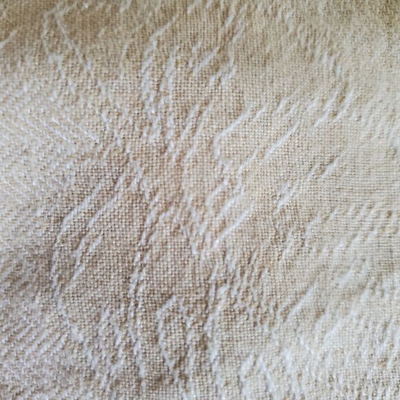 Vtg Tommy Bahama Men L Shirt Linen Hawaiian TikiCream Pocket Matched XtraButtons - Picture 8 of 10